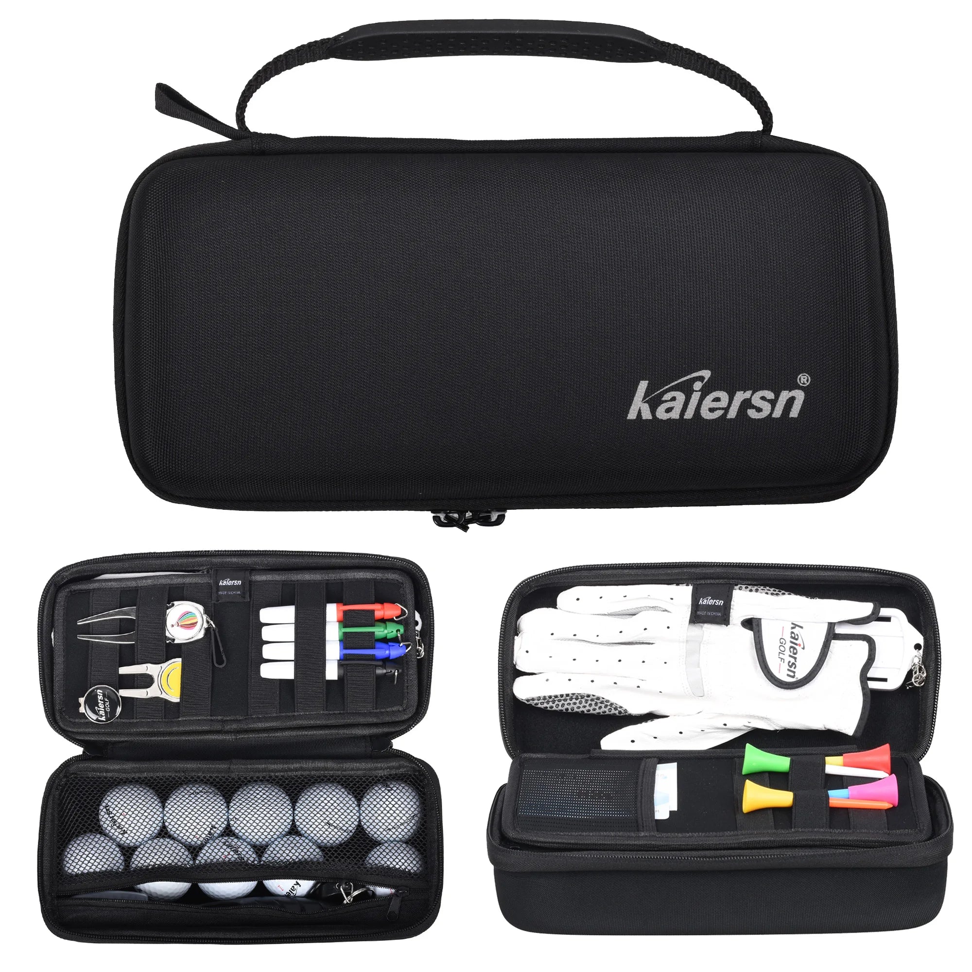 Golf Organizer Case - Balls, Tees, Glove and Valuables